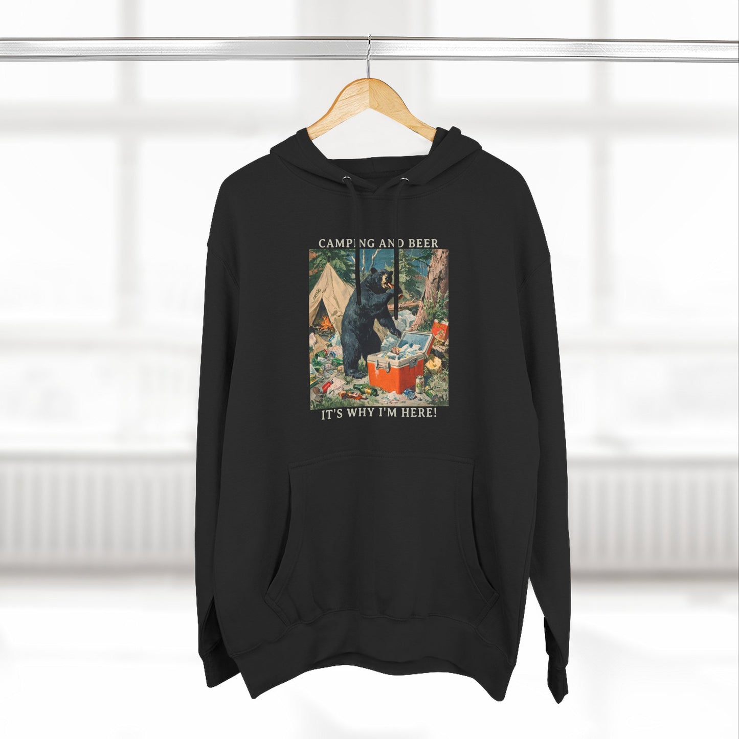 Camping and Beer - Bear Party Crash Hoodie