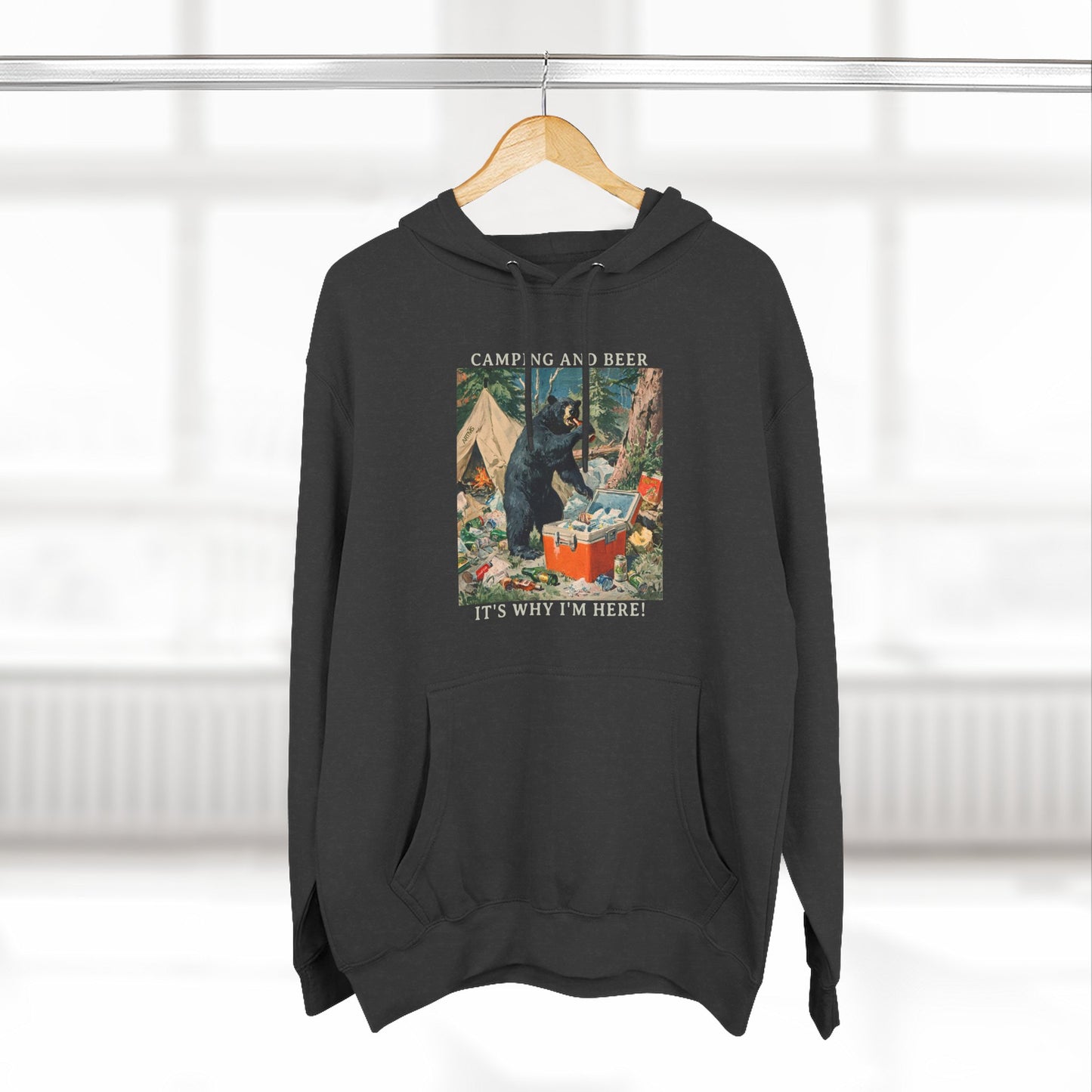 Camping and Beer - Bear Party Crash Hoodie